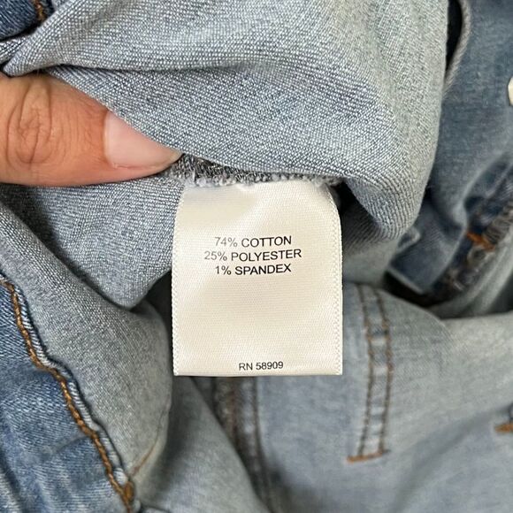 Chelsea & Violet Size 28 High Waist Paper Bag Belted Taper Leg Stretch Mom Jeans - Picture 9 of 14